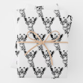 Gedraaide Giraffe met bril die papier verpakt Inpakpapier Vel (In situ)