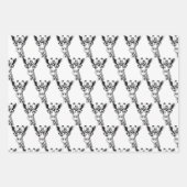 Gedraaide Giraffe met bril die papier verpakt Inpakpapier Vel (Voorkant)