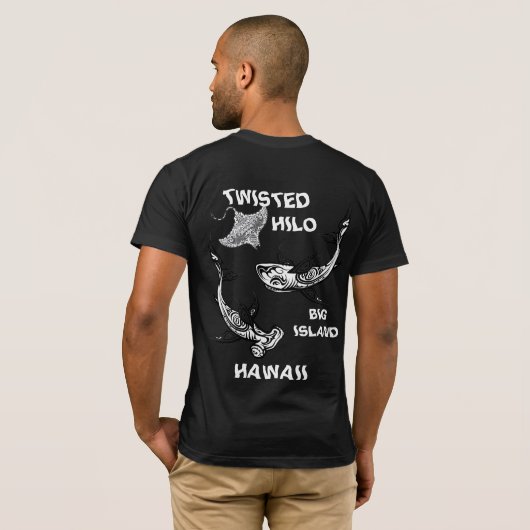 Gedraaide Hilo Oceaan T-shirt  (Achterkant volledig)