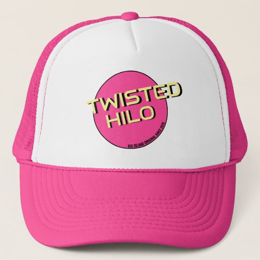 GEDRAAIDE HILO ROZE TRUCKER HOED PET (Voorkant)