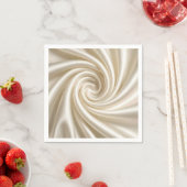 Gedraaide Ivoren Satijnen Stof Abstract Servet (Insitu)