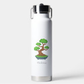 Gedraaide Japanse Bonsai Boom Aangepaste Tekst Waterfles (Voorkant)