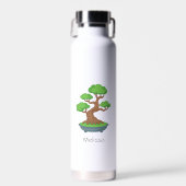Gedraaide Japanse Bonsai Boom Aangepaste Tekst Waterfles (Voorkant)