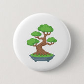 Gedraaide Japanse bonsai boom Ronde Button 5,7 Cm (Voorkant)