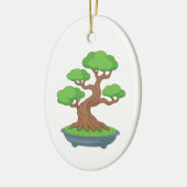 Gedraaide Japanse Bonsaiboom Keramisch Ornament (Links)