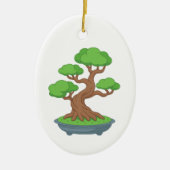 Gedraaide Japanse Bonsaiboom Keramisch Ornament (Voorkant)