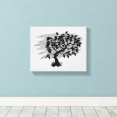 Gedraaide jonge boom canvas afdruk (Insitu (Houten vloer))