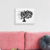 Gedraaide jonge boom canvas afdruk (Insitu (Woonkamer))