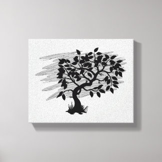 Gedraaide jonge boom canvas afdruk