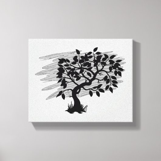 Gedraaide jonge boom canvas afdruk (Voorkant)