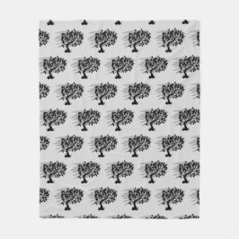Gedraaide jonge boom fleece deken