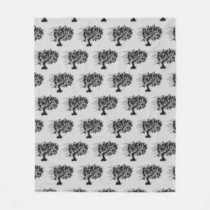 Gedraaide jonge boom fleece deken