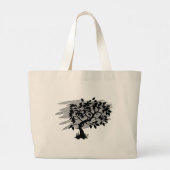 Gedraaide jonge boom grote tote bag (Achterkant)