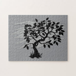 Gedraaide jonge boom legpuzzel