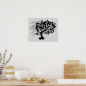 Gedraaide jonge boom poster (Keuken)