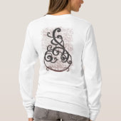 Gedraaide kant 2 met gekraakte wervelkolom t-shirt (Achterkant)