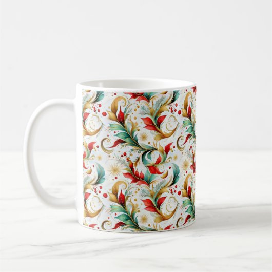 Gedraaide kerstbloem koffiemok (Links)