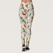 Gedraaide kerstbloem leggings (Achterkant)