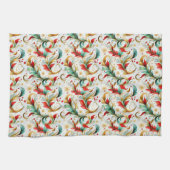 Gedraaide kerstbloem theedoek (Horizontaal)