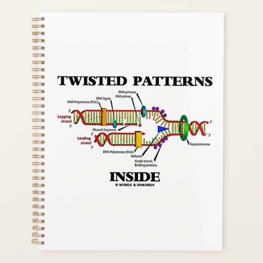 Gedraaide patronen in DNA-replicatie Humor Planner (Voorkant)
