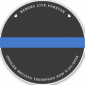 Gedraaide politieagent Aangepaste fotoauto Sticker (Voorkant)