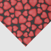 gedraaide rode harten patroon tissuepapier (Detail)