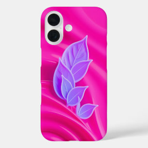 Gedraaide Roze Bladeren iPhone Hoesje 