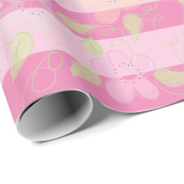 Gedraaide roze Happy Birthday Designer Gift-Wrap Cadeaupapier