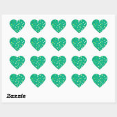 Gedraaide Stippen Groen Hart Stickers (Vel)