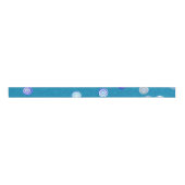 Gedraaide Stippen Spiraal Blauw Grosgrain Lint (Voorkant)