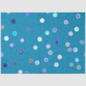 Gedraaide Stippen Spiraal Blauw Tissuepapier (Voorkant)