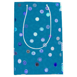 Gedraaide Stippen Spiraal Blauwe Cadeautas