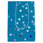 Gedraaide Stippen Spiraal Blauwe Cadeautas (Achterkant)