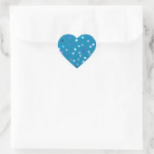 Gedraaide Stippen Spiraal Blauwe Hart Stickers (Tas)