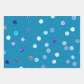 Gedraaide Stippen Spiraal Drie-Kleur Cadeaupapier (Voorkant)