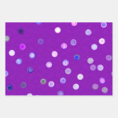 Gedraaide Stippen Spiraal Drie-Kleur Cadeaupapier (Voorkant 3)