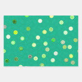 Gedraaide Stippen Spiraal Drie-Kleur Cadeaupapier (Voorkant 2)