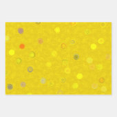 Gedraaide Stippen Spiraal Drie-Kleur Cadeaupapier (Voorkant)