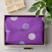 Gedraaide Stippen Spiraal Paars Tissuepapier (Geschenk)
