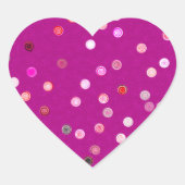 Gedraaide Stippen Spiraal Roze Hart Stickers (Voorkant)