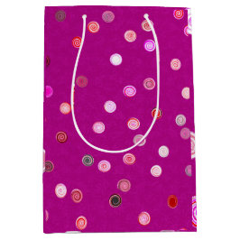 Gedraaide Stippen Spiralen Roze Cadeautas