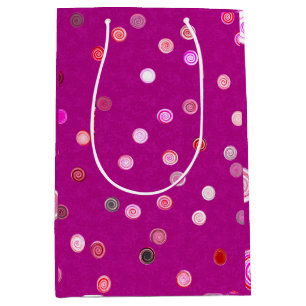 Gedraaide Stippen Spiralen Roze Cadeautas