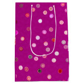 Gedraaide Stippen Spiralen Roze Cadeautas (Achterkant)