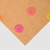 Gedraaide Stipspiraal Oranje Tissuepapier (Detail)
