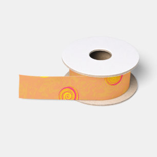 Gedraaide Stipspiralen Oranje Grosgrain Lint