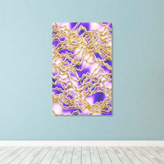 Gedraaide touwen patroon canvas afdruk (Insitu (Houten vloer))