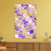Gedraaide touwen patroon canvas afdruk (Insitu (Woonkamer))