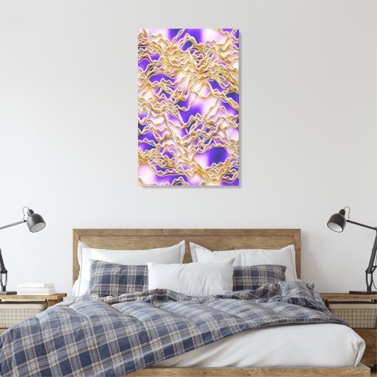 Gedraaide touwen patroon canvas afdruk (Insitu (Slaapkamer))
