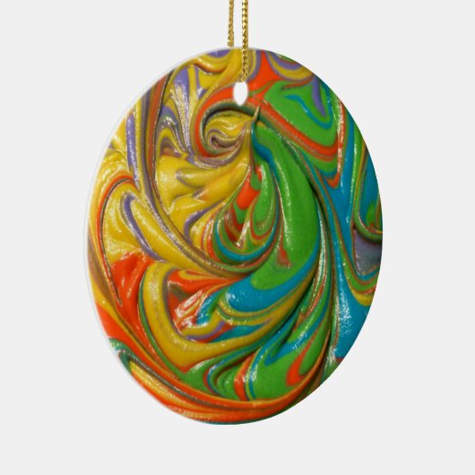 gedraaide verf keramisch ornament (Rechts)