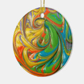 gedraaide verf keramisch ornament (Links)